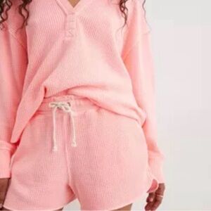 Aerie Waffle Knit Top & Shorts Set